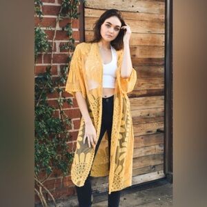 Sheer long cardigan/duster. Swim coverup. One size. Fits S-xl like new